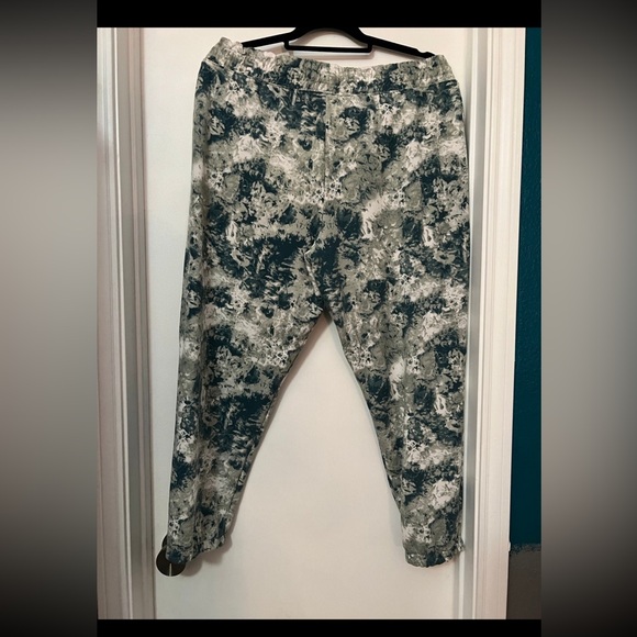 Under Armour Rival Terry Print Jogger Womens XL Elastic Waist Pull-on Green - Picture 2 of 5